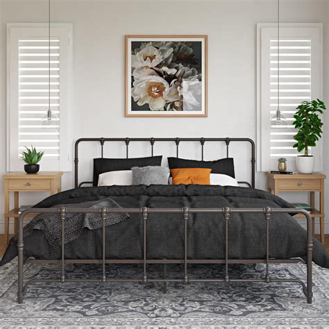 farm house metal beds|farmhouse bedroom with metal bed.